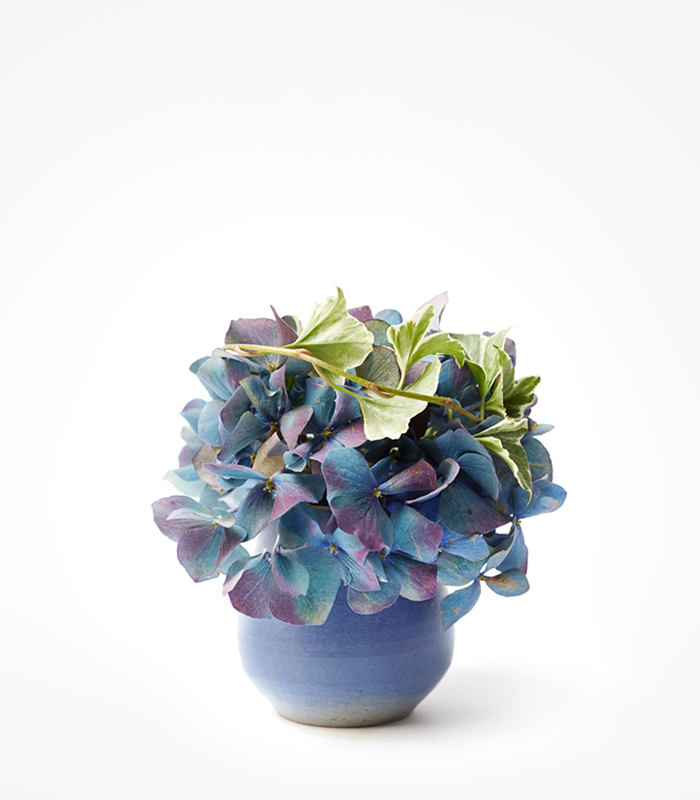 blue mini vase